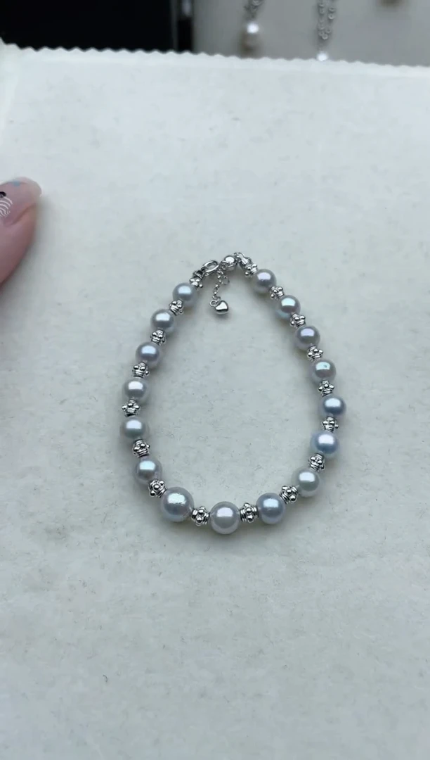 【闪购商品】海水珍珠手链银S925镶嵌Y13