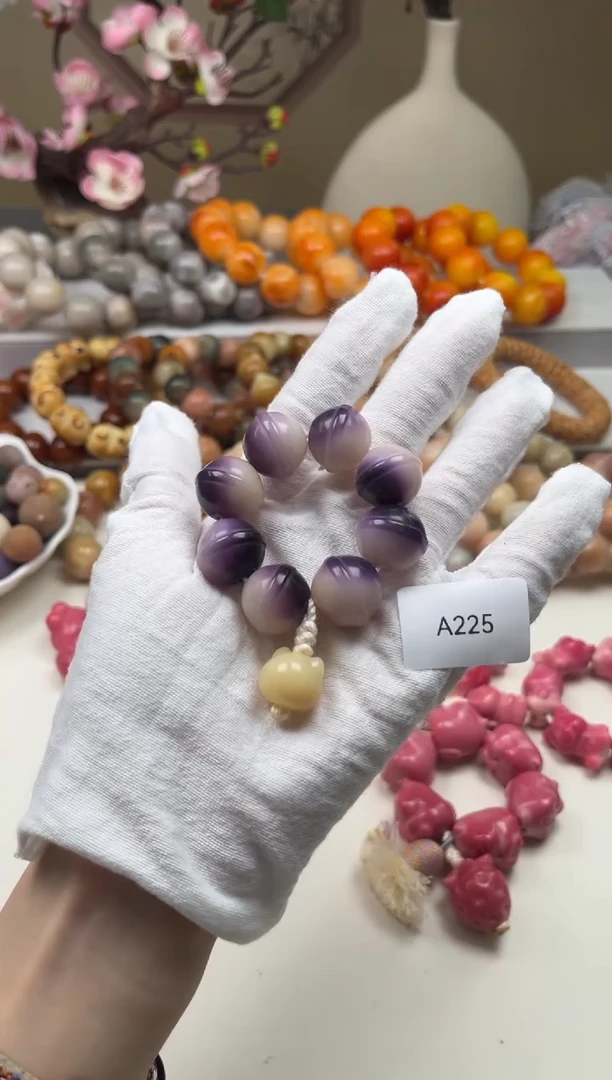 菩提根/象牙果手串瑕WA225棒棒糖手捻15mm一串随机