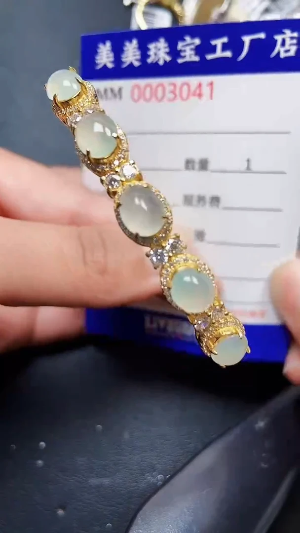 颈饰银S925镶嵌翡翠3041