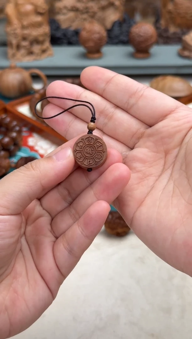 檀香木吊坠六字吊坠 印度老山檀香