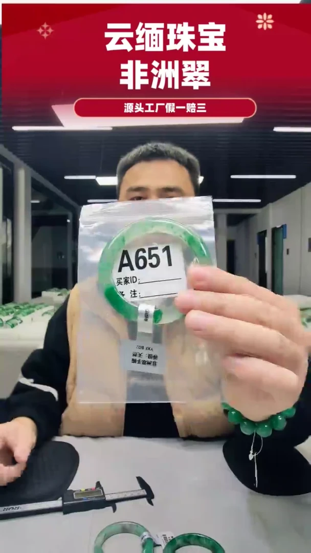 未镶嵌手镯石英质玉（非洲翠）58圈口A651
