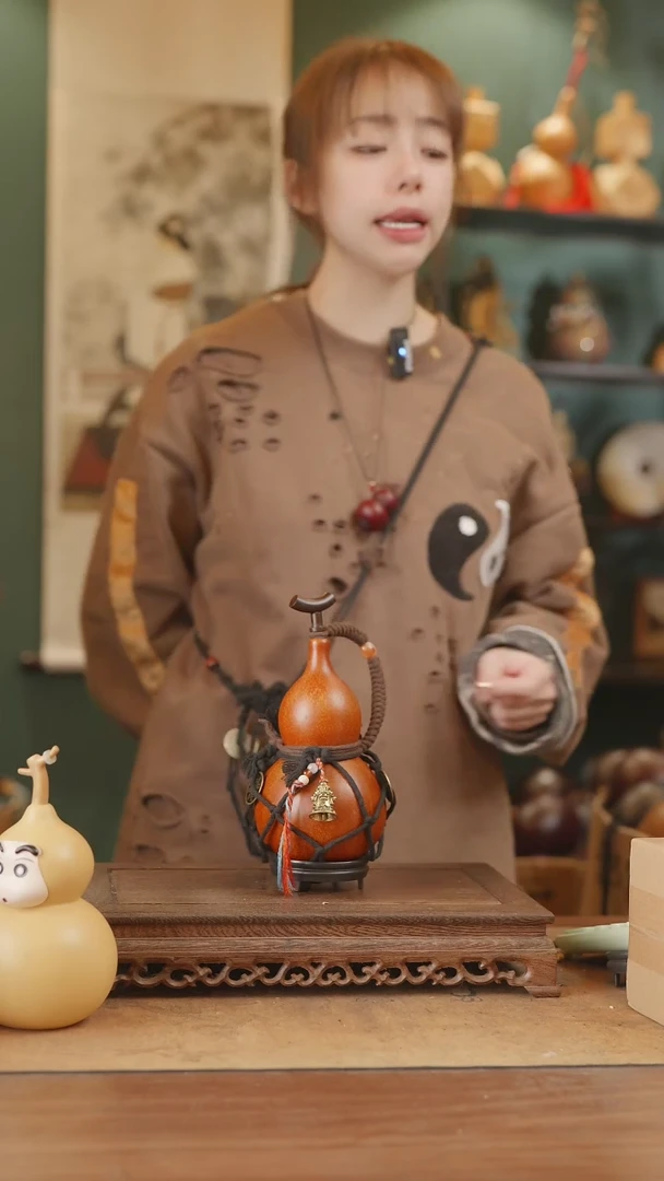 【闪购商品】168号精品天然大漆工艺防渗内胆酒葫芦~