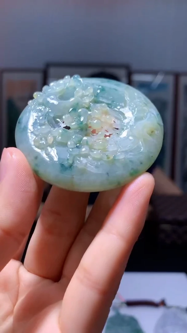 定制翡翠未镶嵌1036hm-毛货挂件9