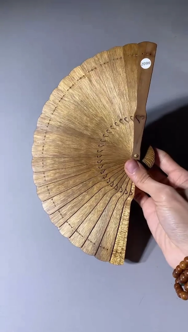 【闪购商品】金丝楠209号15cm金丝楠木小叶桢楠扇子