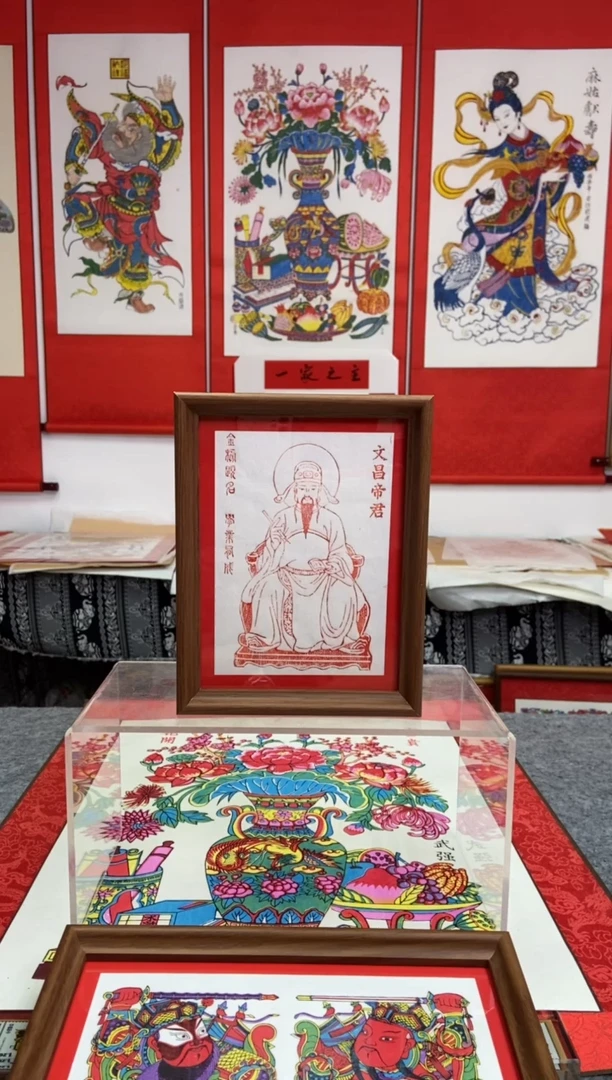 文昌帝君朱拓手工制作精品摆台