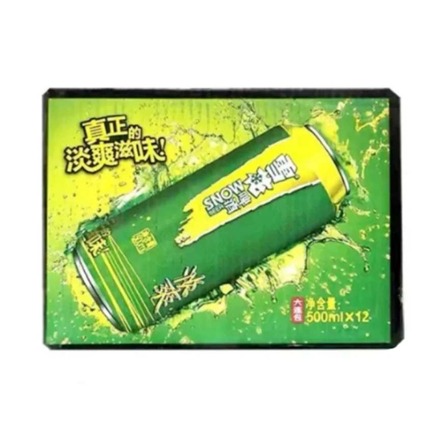 雪花啤酒 辽宁沈阳经典淡爽啤酒 500ml*12罐/箱