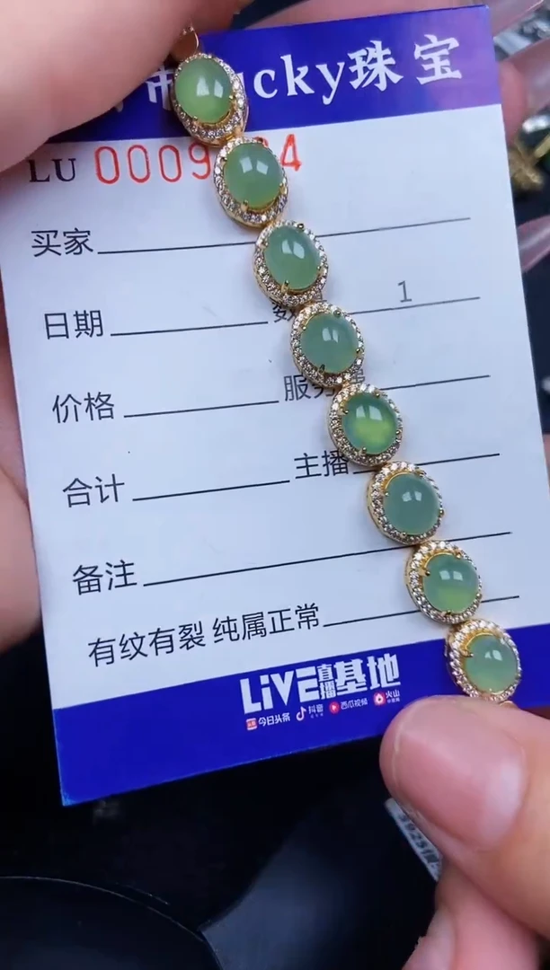 翡翠银S925镶嵌颈饰9494