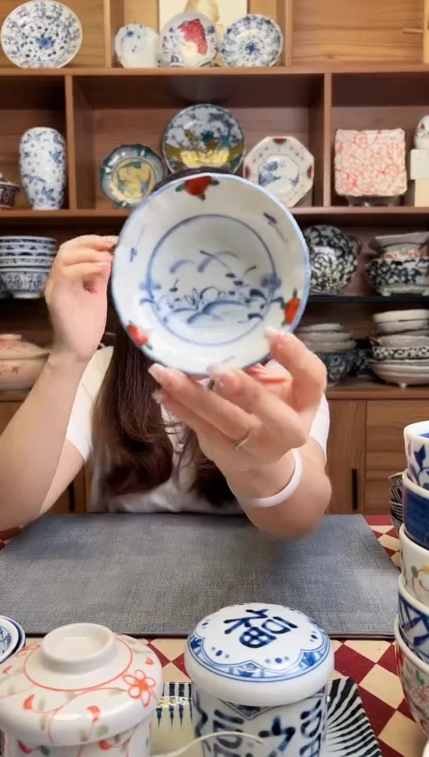 瓷片赤绘兔 小味碟