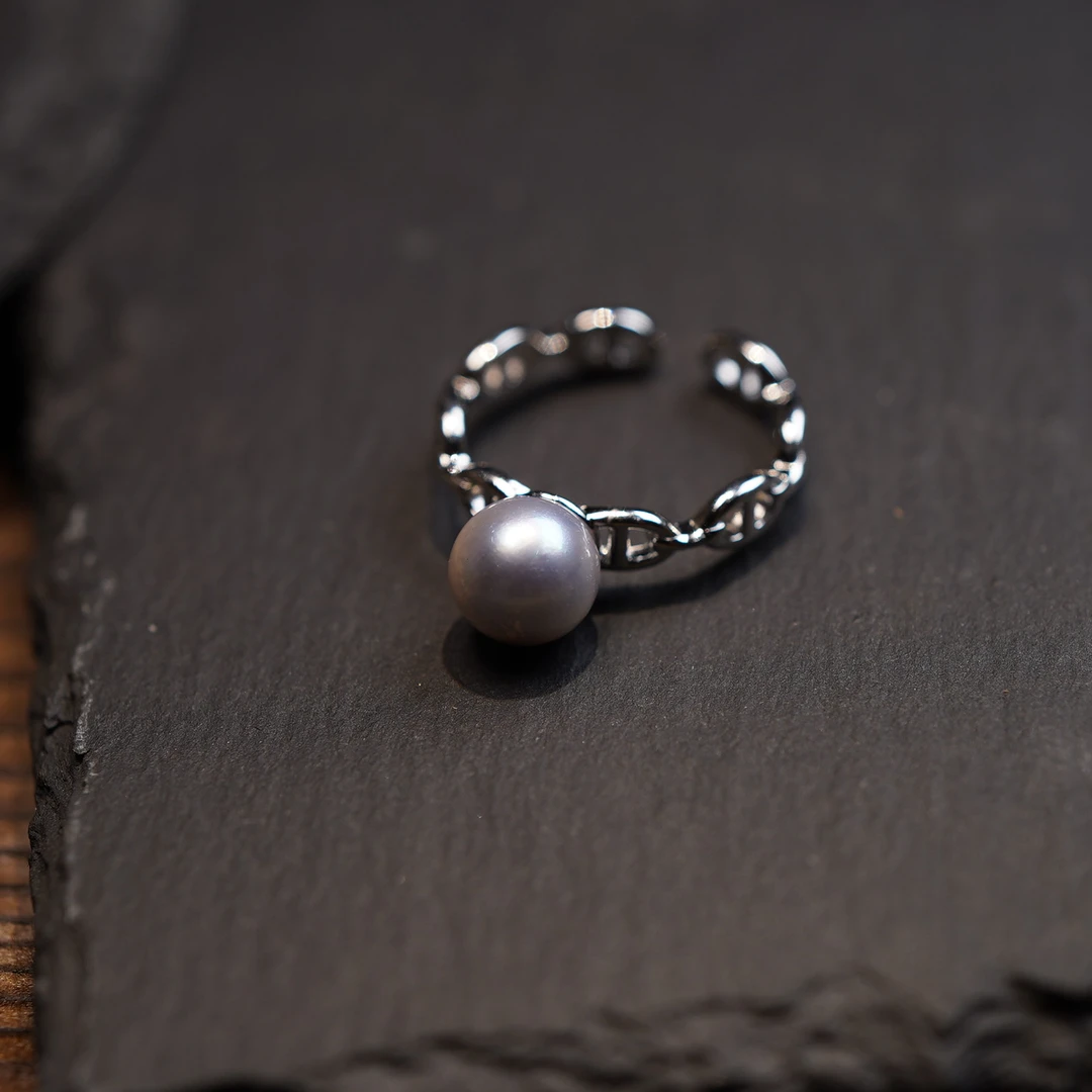 S925海水珍珠真多麻戒指 KT24030760