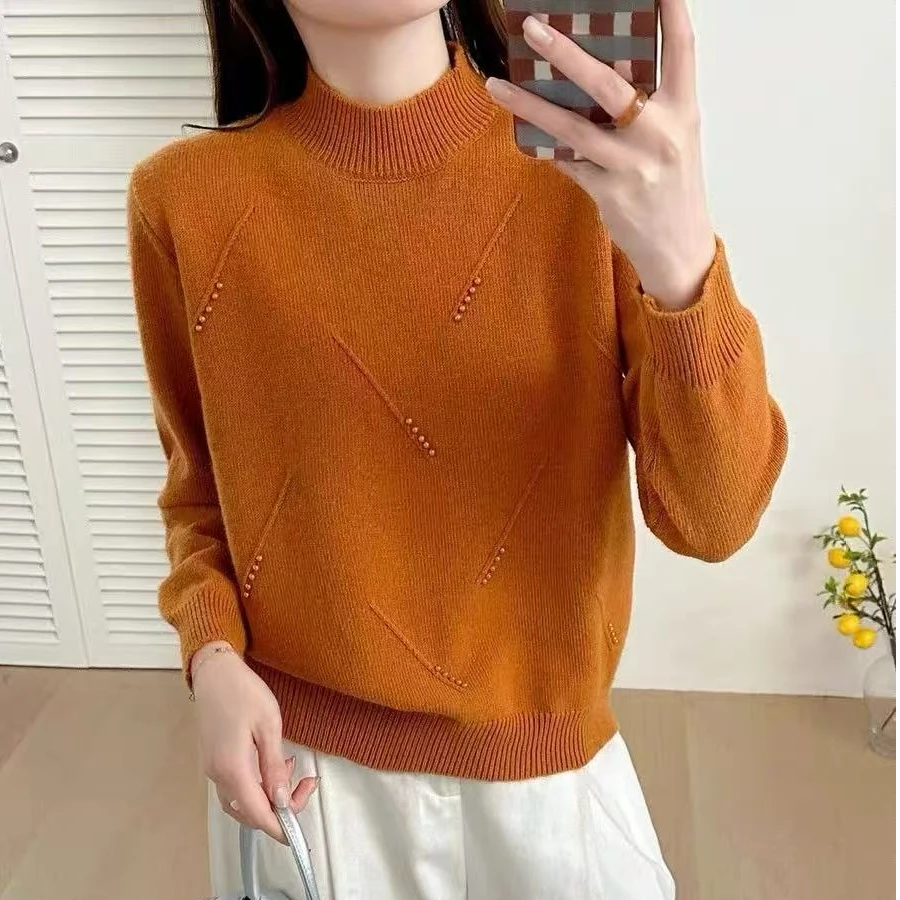 【大润】 珍珠款时尚针织打底衫3319