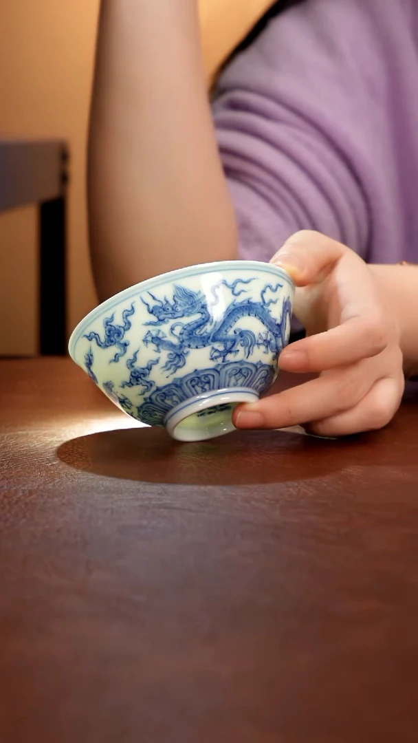 景德镇瓷器，青花瓷手绘茶具~