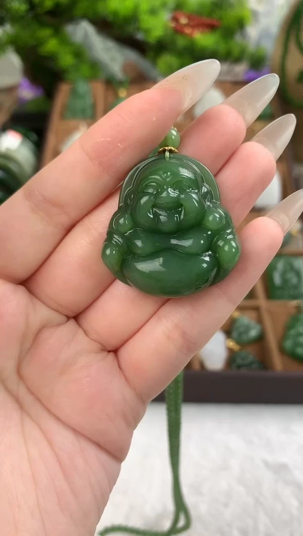 和田玉未镶嵌颈饰吊坠35mm