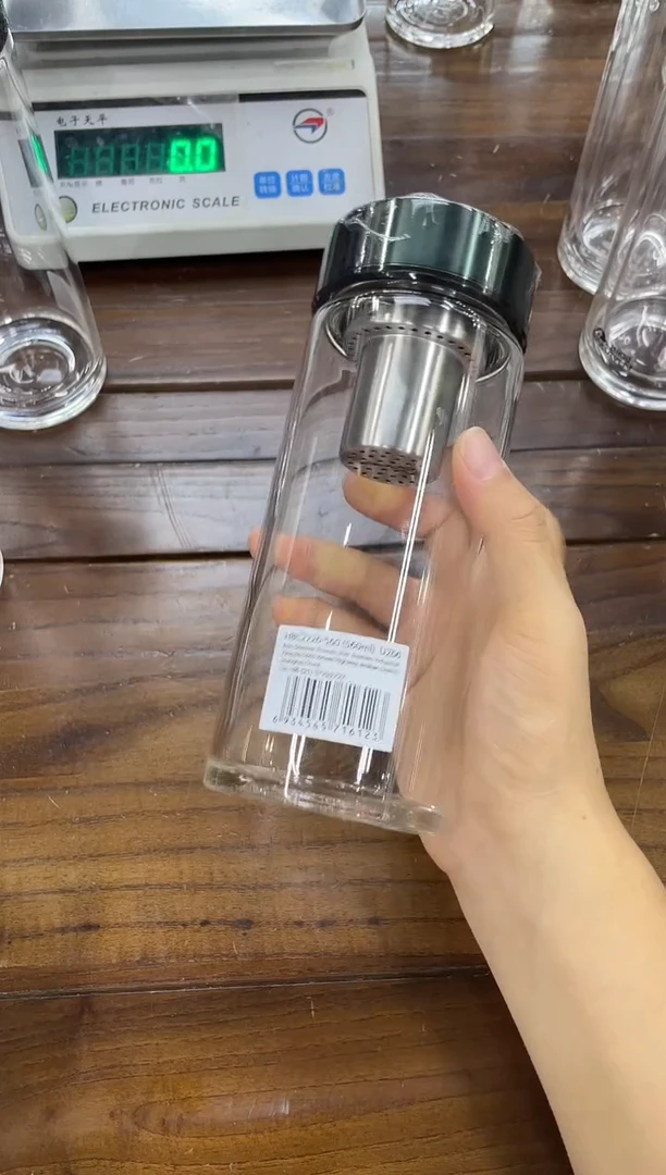 高硼硅玻璃盖子款万象单层u266-560ml绿