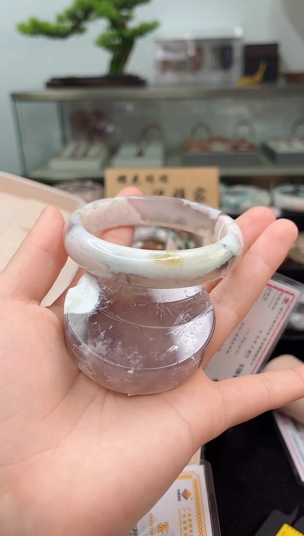 未镶嵌手镯石英质玉60圈口（赠品镯心）654782