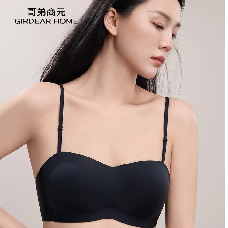 哥弟商元女士防滑抹胸内衣薄款抹胸式舒适无痕