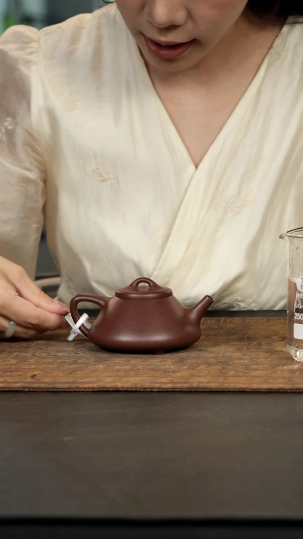 茶壶紫砂子冶石瓢光素老紫泥150cc
