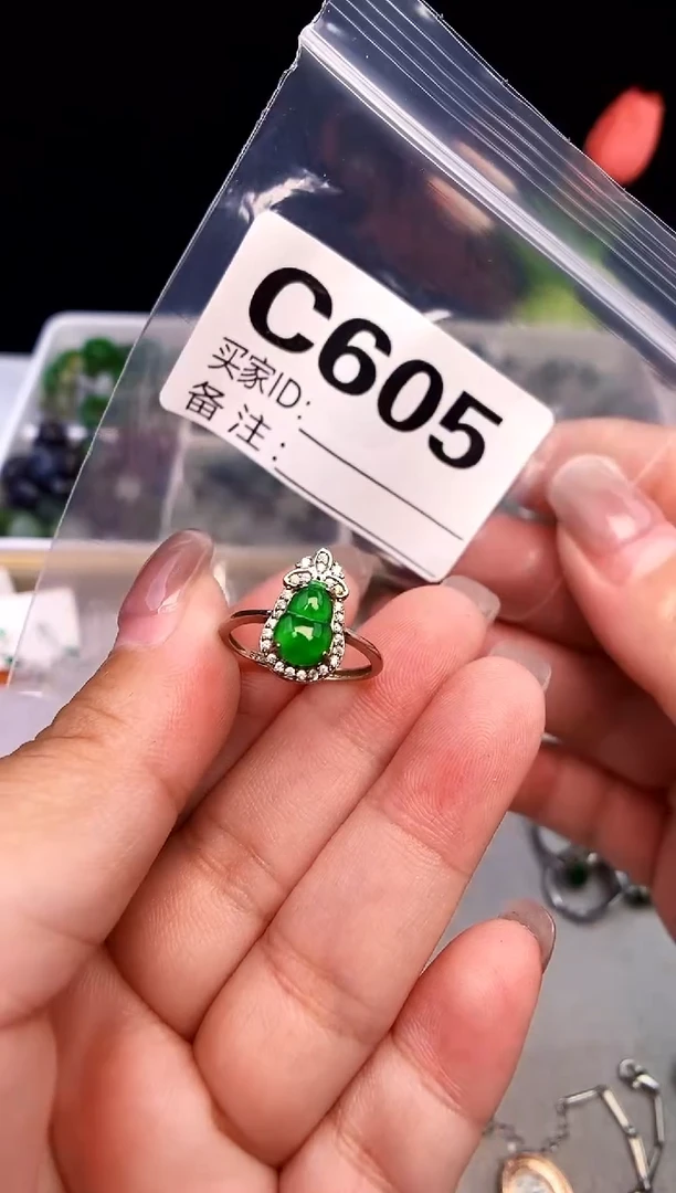 吊坠(不含链)银S925镶嵌翡翠1