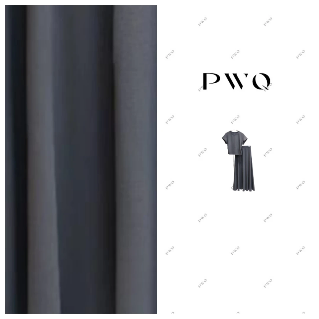 套装上衣圆领短袖后开口弧度半身裙超气质AH-60810