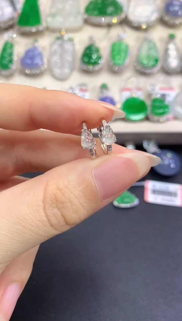 【闪购商品】翡翠耳饰18K金镶嵌B3  多样性一件发货
