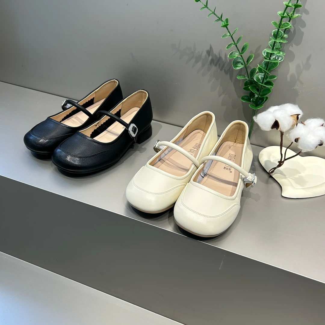 新款2025爆款春季真皮软底浅口时尚气质百搭小众单鞋女鞋105-512