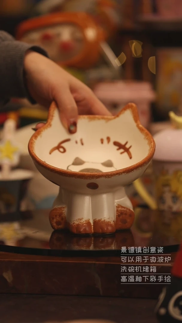 陶瓷景德镇可爱陶瓷釉下彩绘设计师款