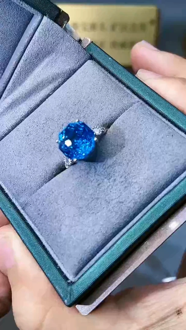 【闪购商品】托帕石戒指银S925镶嵌354