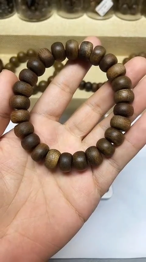沉香手串沉香沉香手串算盘珠1.2文莱粗纹软丝沉水级