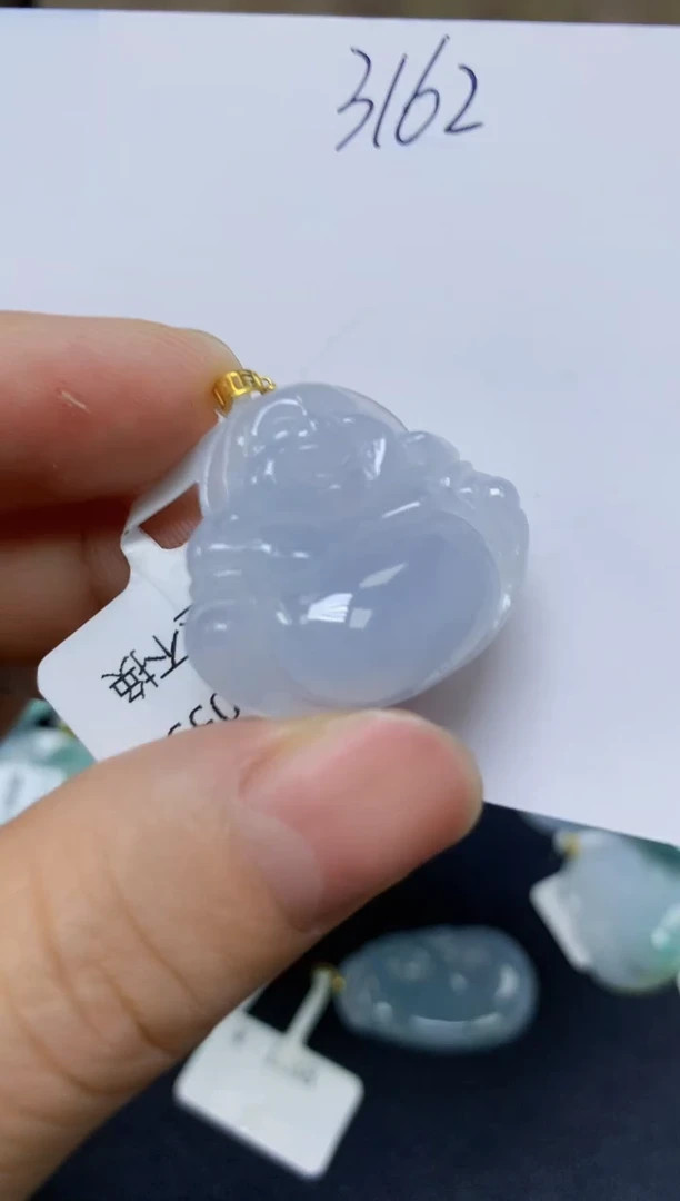 翡翠18K金镶嵌颈饰 天然缅甸翡翠A货