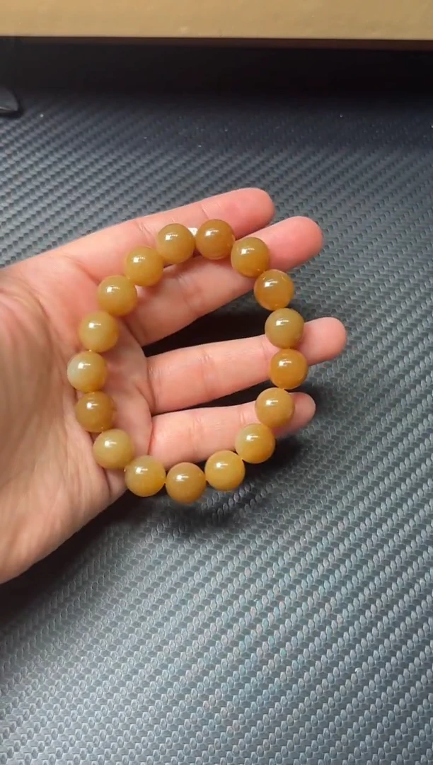 未镶嵌手串和田玉若羌李保国微色差卡12