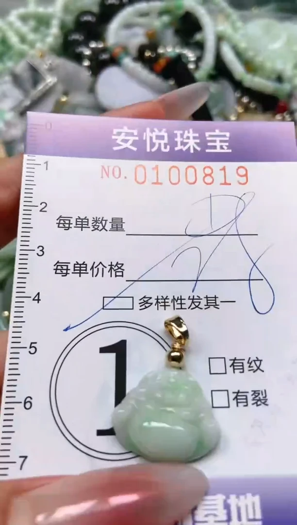 【闪购商品】翡翠颈饰未镶嵌闪购0100819多样性发其一