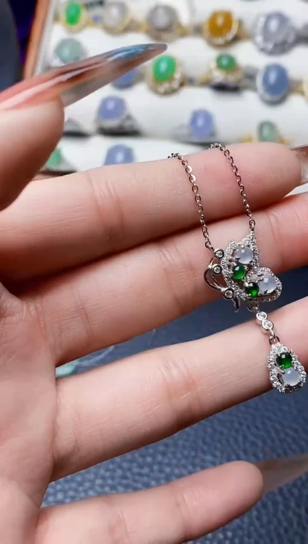 银S925镶嵌戒指翡翠6710