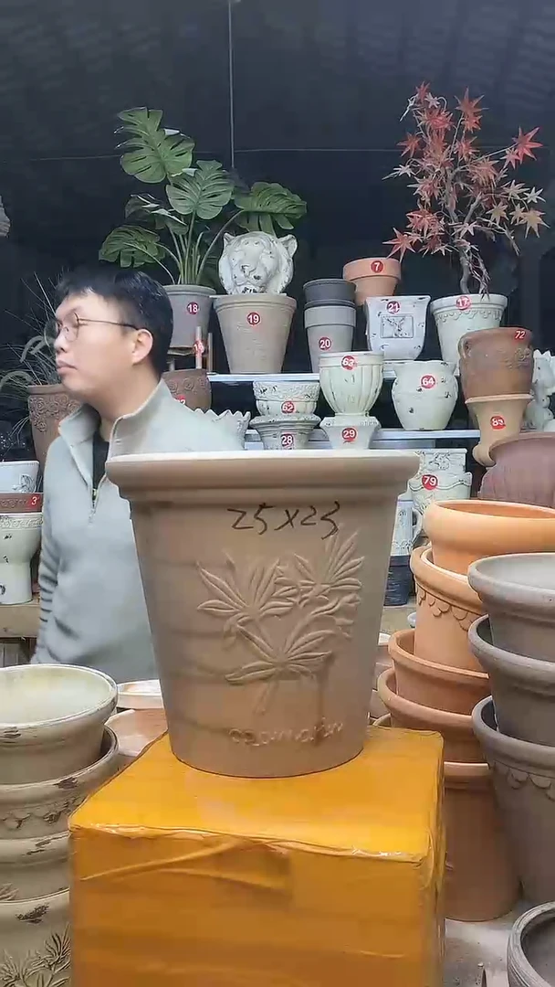 【闪购商品】缸1个25*23/灰/陶香草无托无托