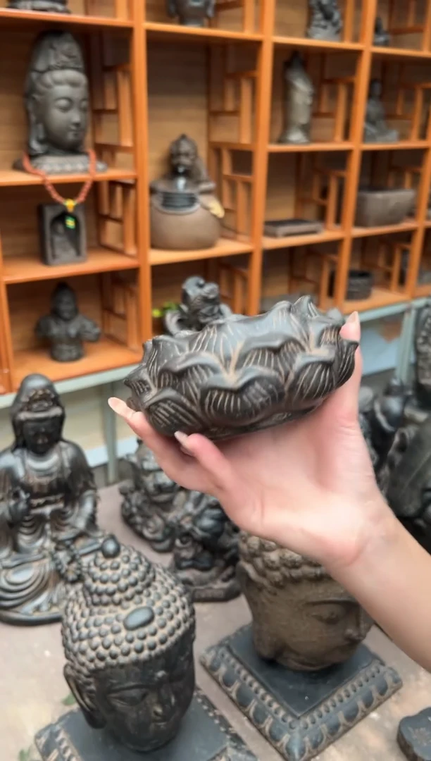 陶土【火山泥】莲蓬实心底座