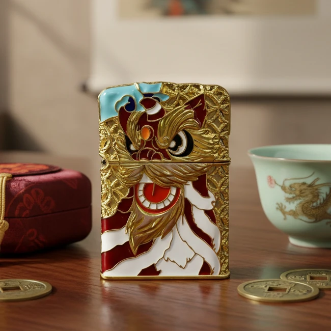 吉祥如意夜光金狮子煤-油机