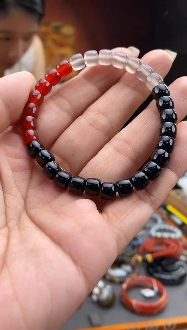 玛瑙/玉髓颈饰未镶嵌  -0917-223 Y多样性发