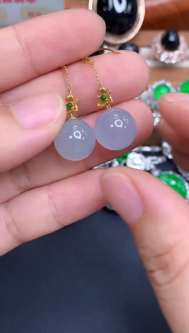 颈饰18K金镶嵌翡翠366-中国好珍宝