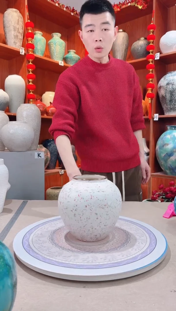 【闪购商品】瓶陶瓷花瓶 无花 微瑕樱花粉小号