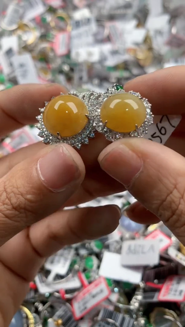 银S925镶嵌戒指翡翠101010---7