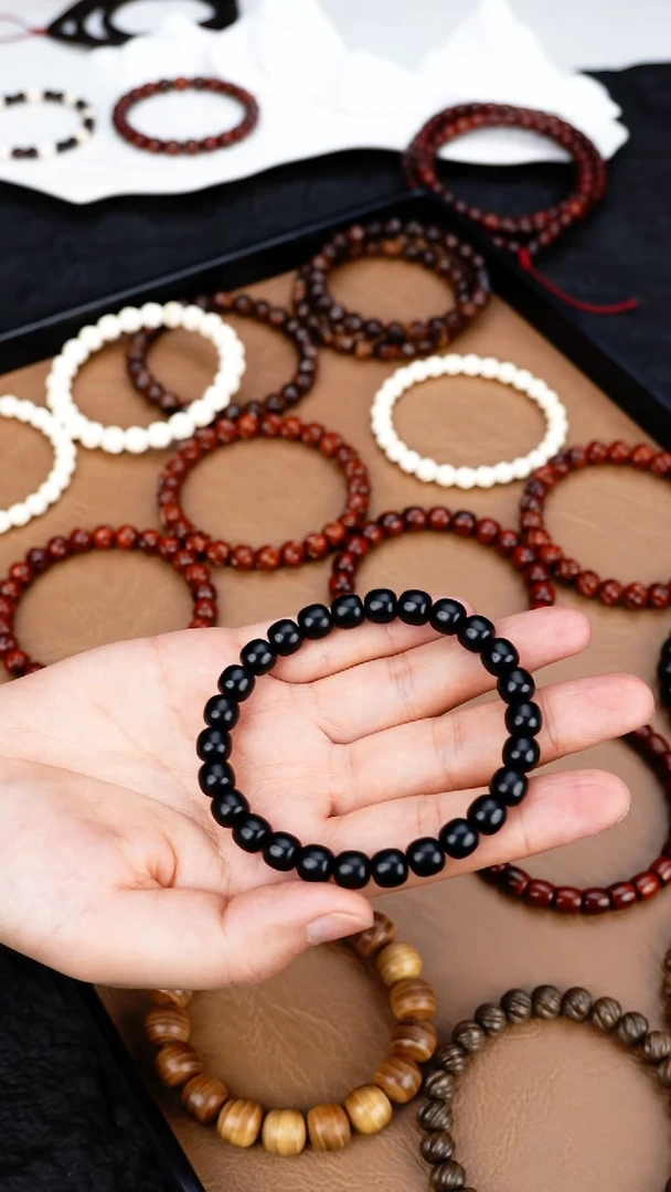 乌木类手串/手链7*8海南乌木老型一档单圈