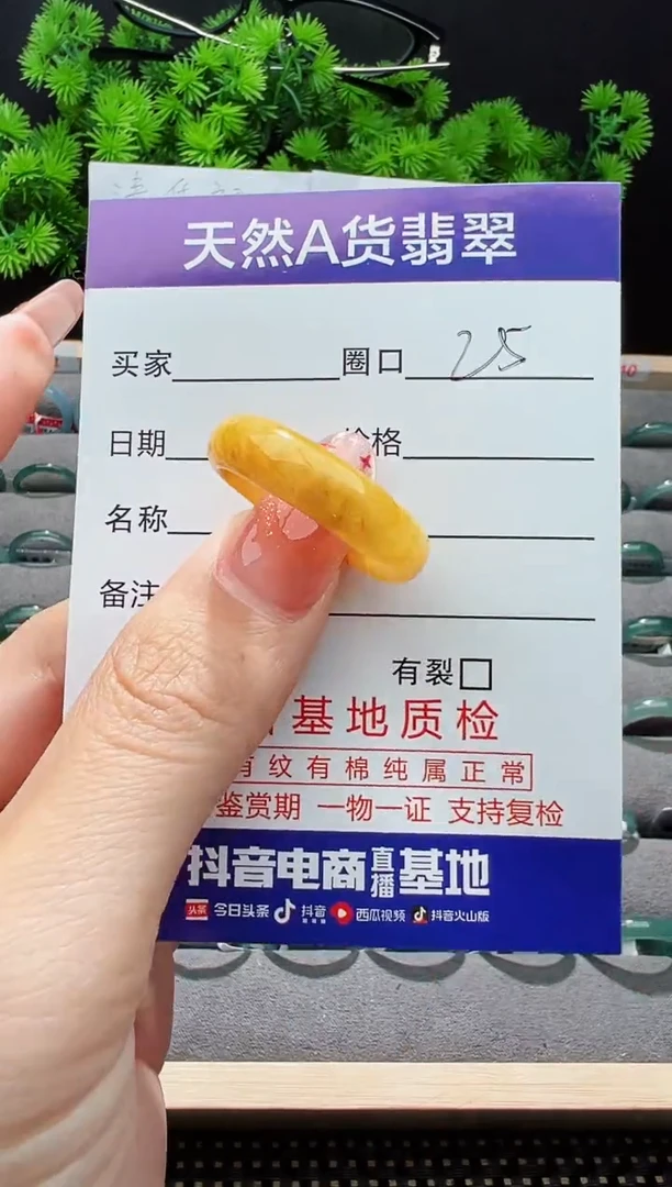 【闪购商品】翡翠戒指未镶嵌25圈口对应的去拍