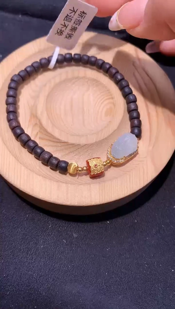 银S925镶嵌手串翡翠手串