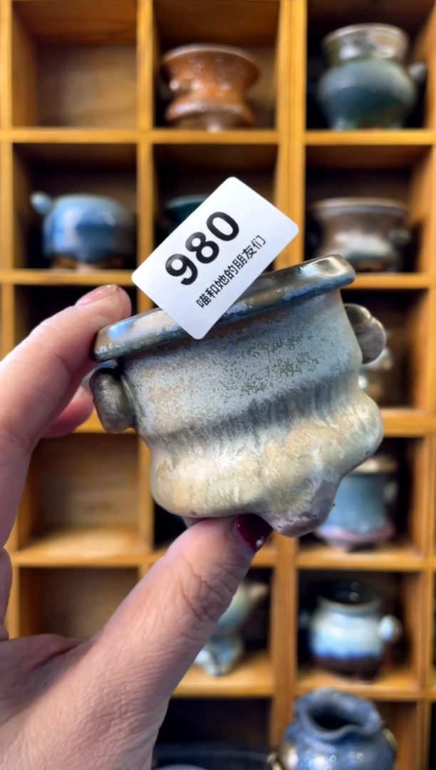 【闪购商品】陶980 内口5【喵喵团圆多肉盆】