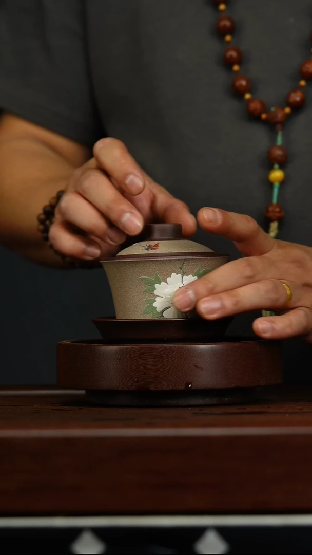 茶壶紫砂a9玉兰花三才盖碗