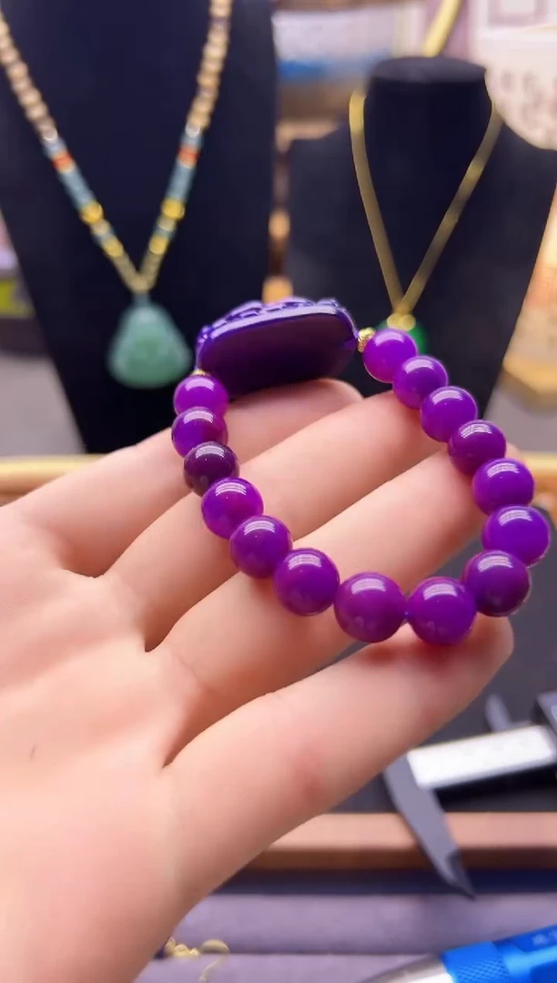 14K金镶嵌苏纪石（舒俱来）手链S274