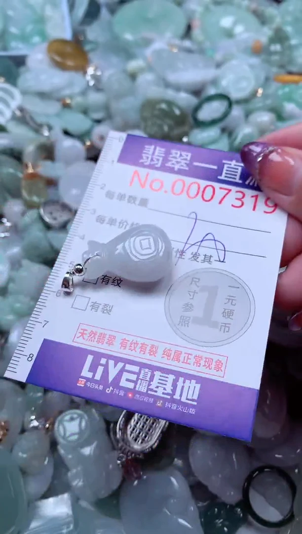 翡翠未镶嵌吊坠(不含链)7319