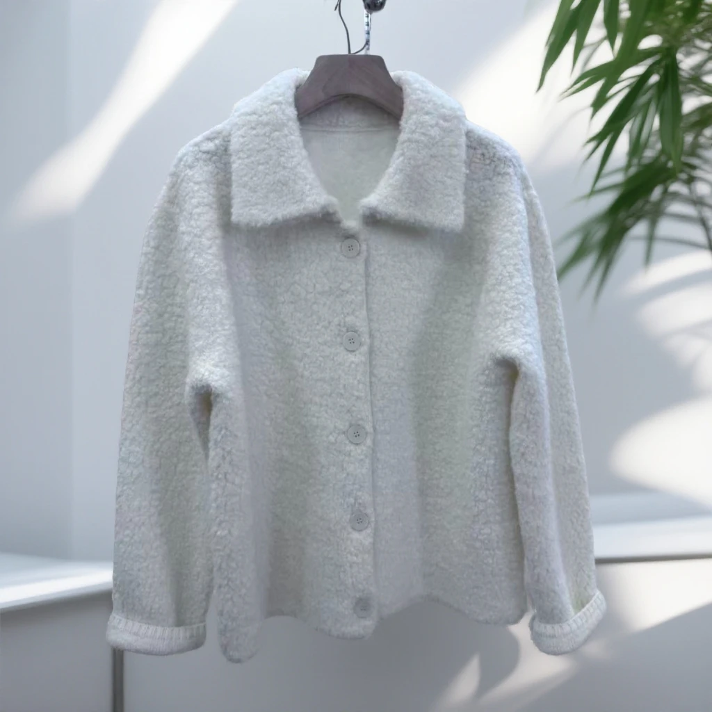 【静谧之眼】女士冬季必备百分百绵羊毛翻领百搭显气质重磅针织上衣