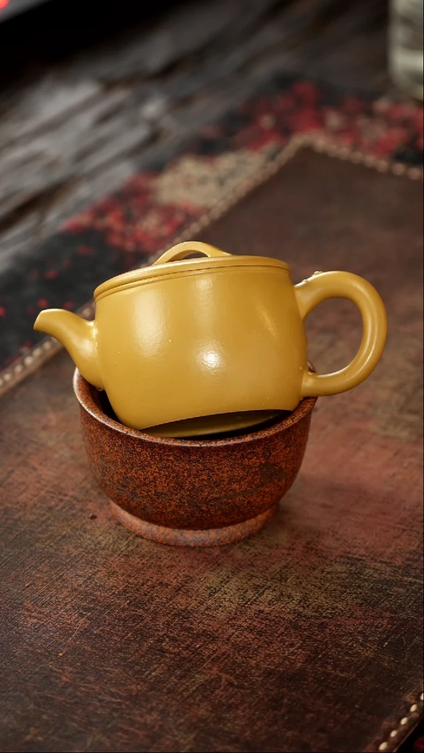 茶杯紫砂非遗茶器-汉瓦（黄金朱泥）