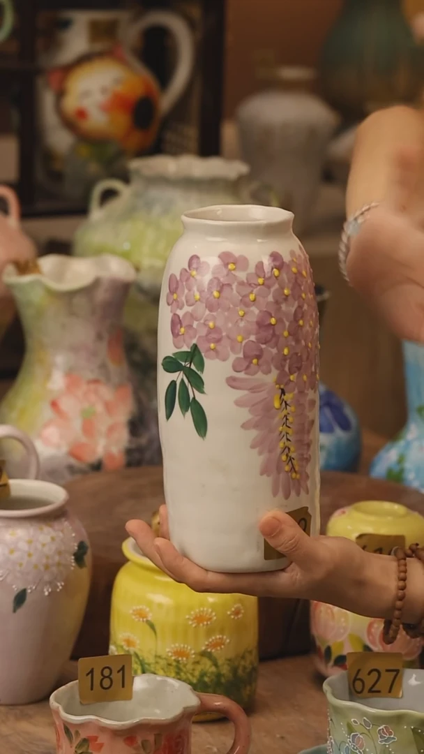 陶瓷079景德镇设计师手作花器摆件侘寂风