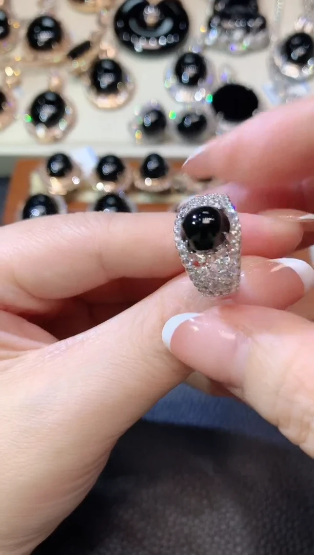 翡翠戒指18K金镶嵌C62 翡翠