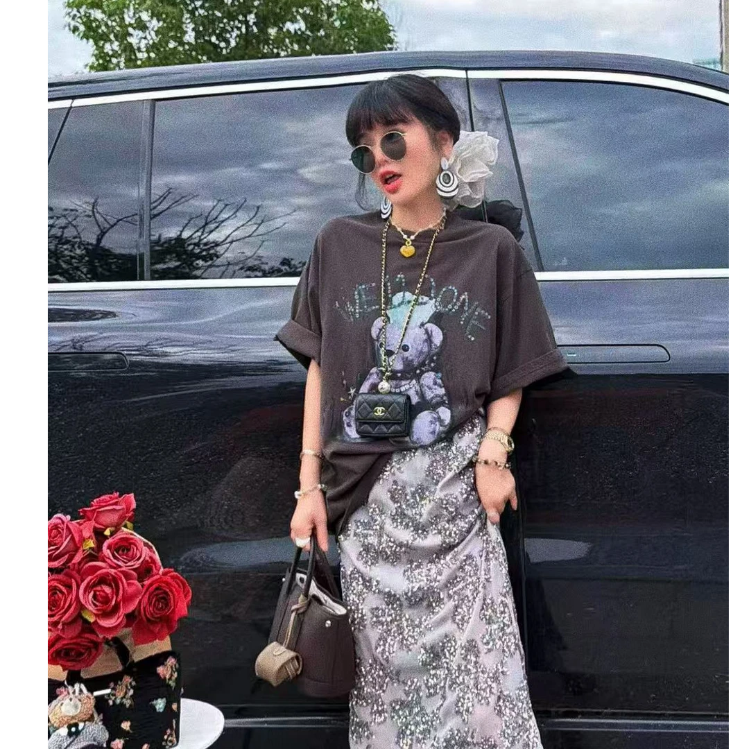 【NANA】复古印花卡通时尚百搭T恤T004